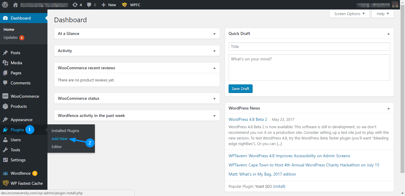 Add updraft for WordPress backup