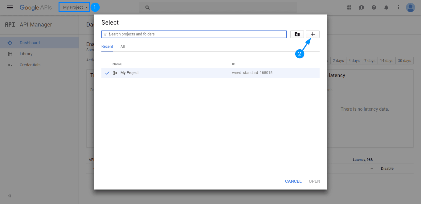 Create Project - WordPress Backup
