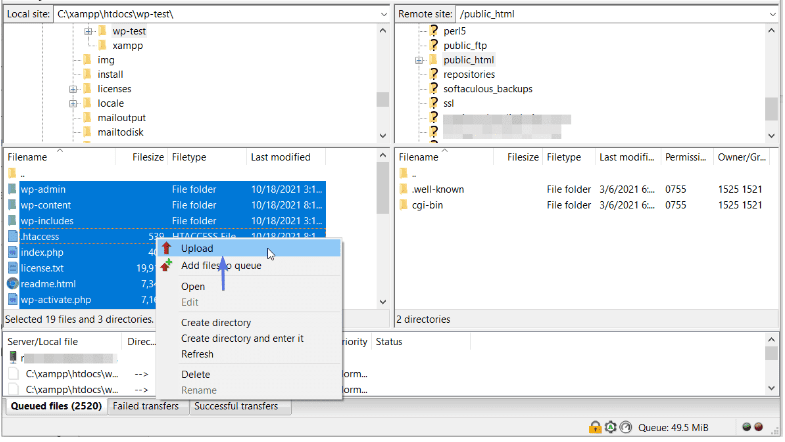 FileZilla FTP - how to start a blog