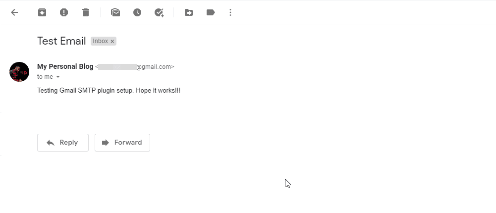 Test Email for Gmail SMTP plugin