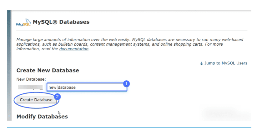 create database: how to start a blog