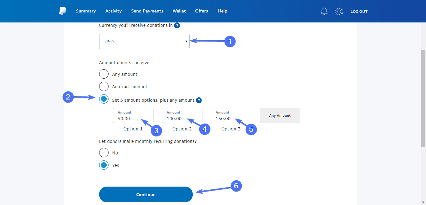 donation buttons in wordpress