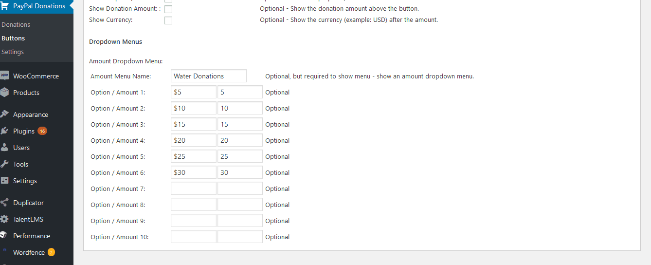 Donor button for PayPal