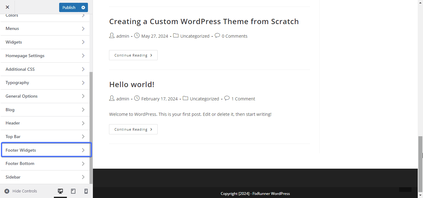 edit footer in wp customizer - How to Edit Footer in WordPress