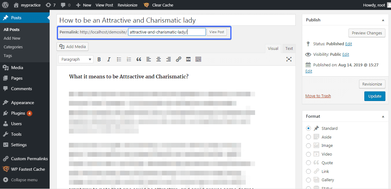 Adding SEO keywords in Slug