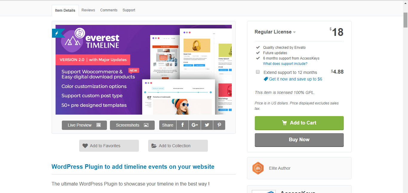Everest Timeline Plugin