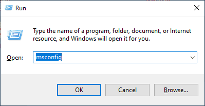 Window Run dialogue