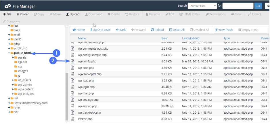 file manager- wordpress missed schedule error