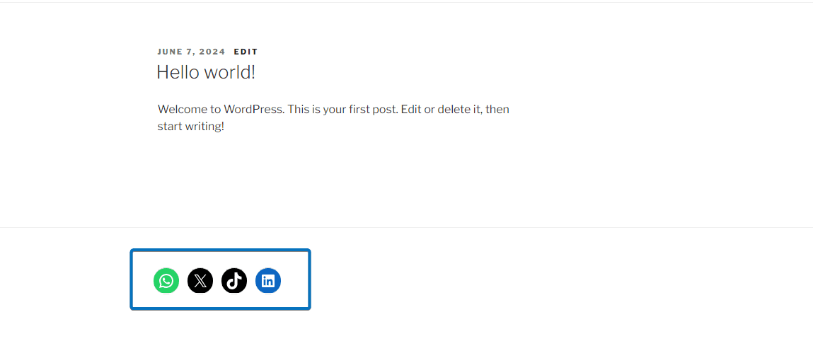 footer social icons