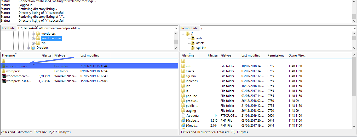 filezilla ftp