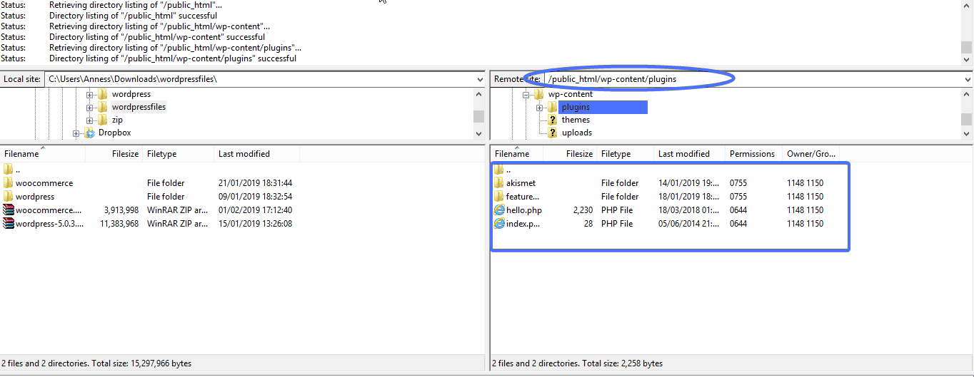 filezilla ftp