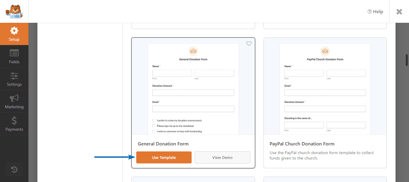General donation form