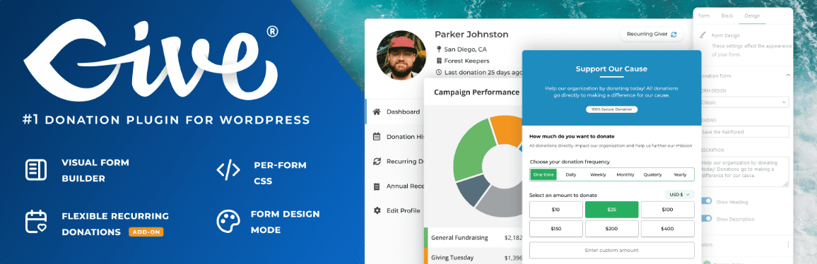 GiveWP – Donation Plugin and Fundraising Platform plugin