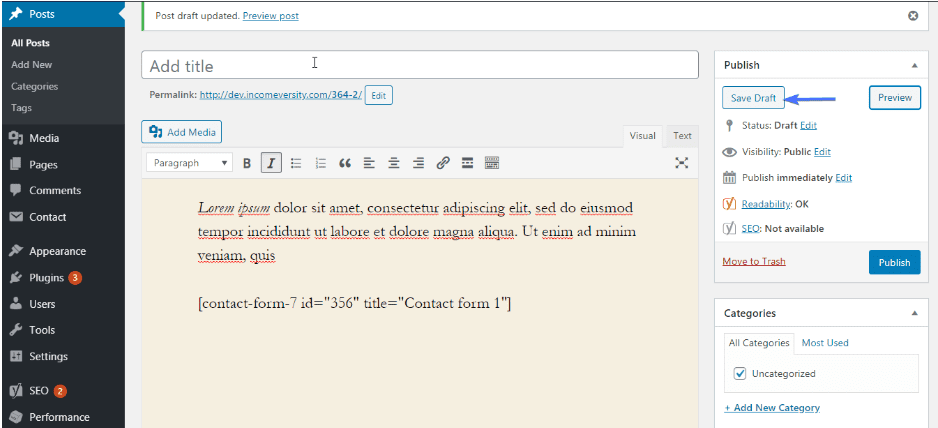 how to add shortcodes to a post