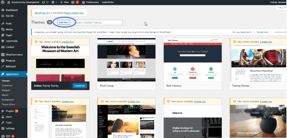 How to install a new theme