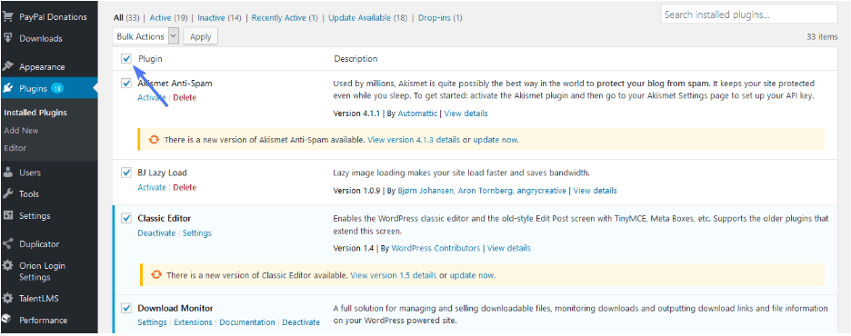 How to update plugins