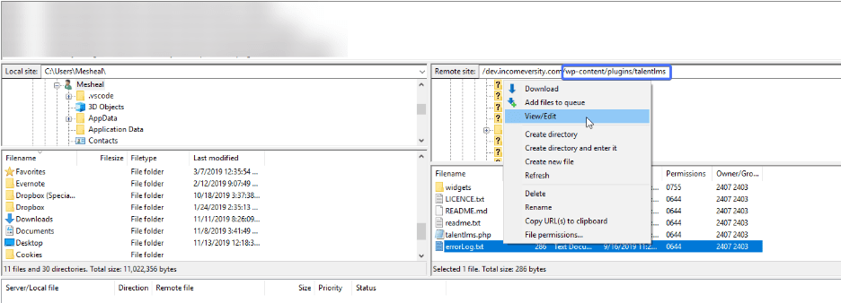 Removing suspected files