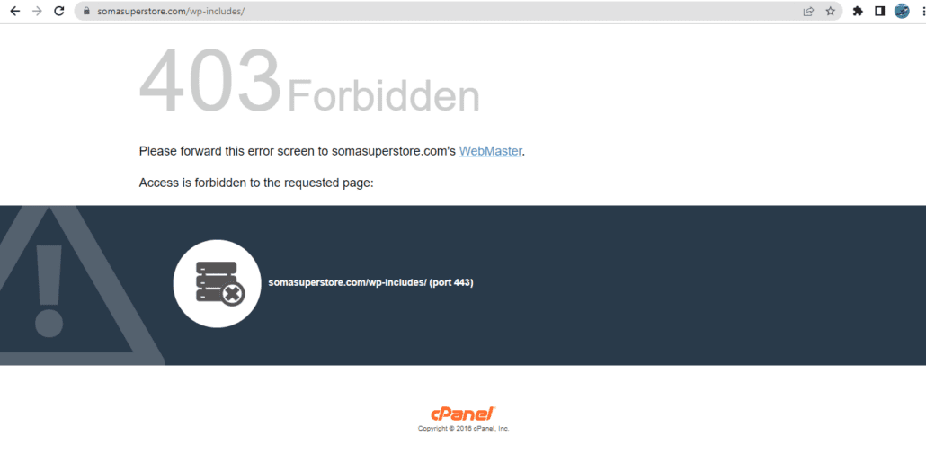 disabled directory browsing in wordpress