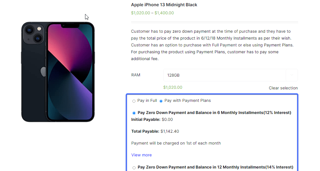 SUMO WooCommerce Payment Plans plugin