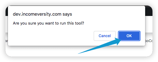 Click OK to continue