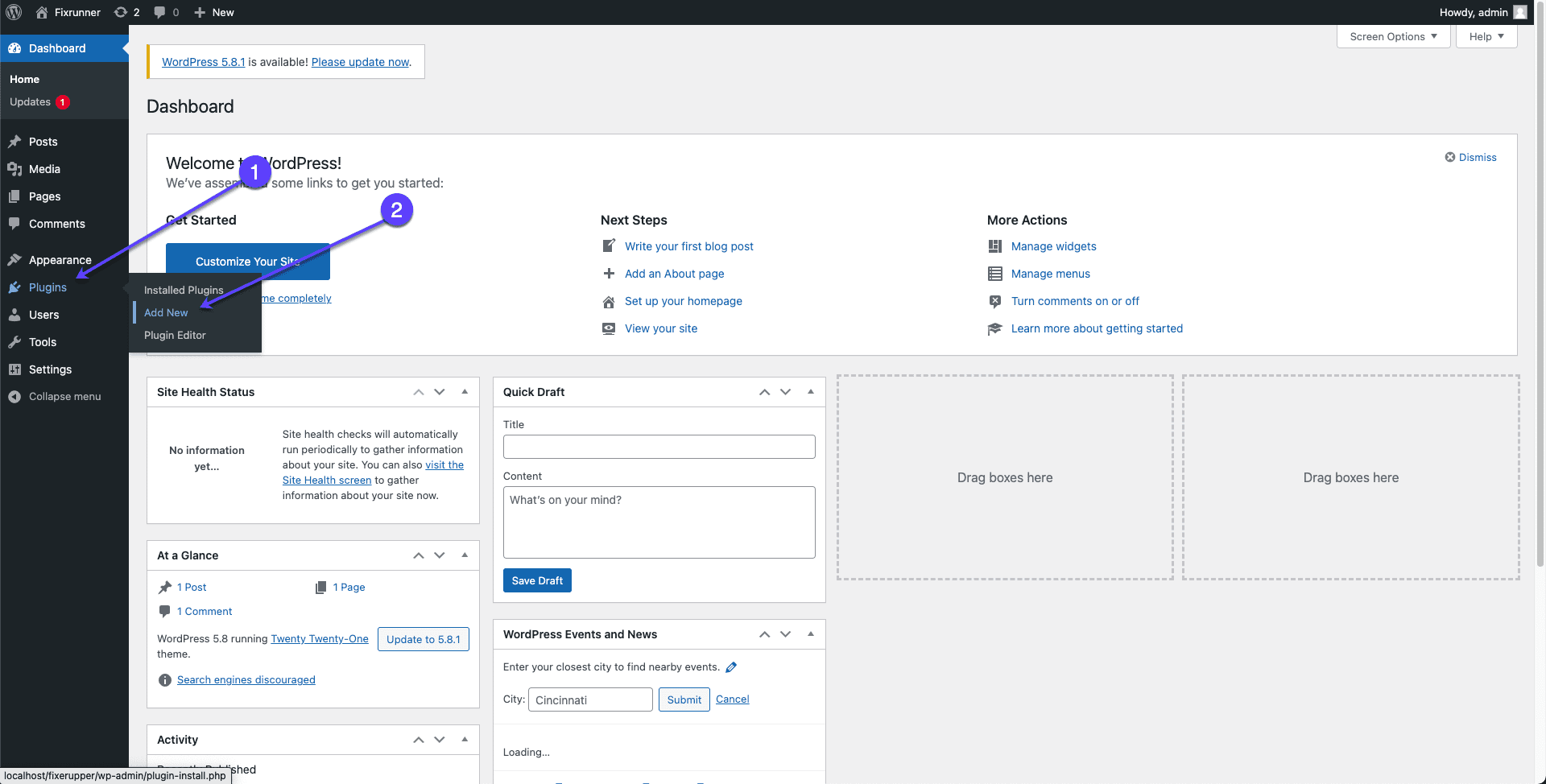 WP Dashboard - wordpress age verification