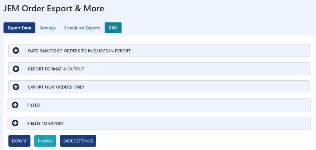 JEM Order Export & More