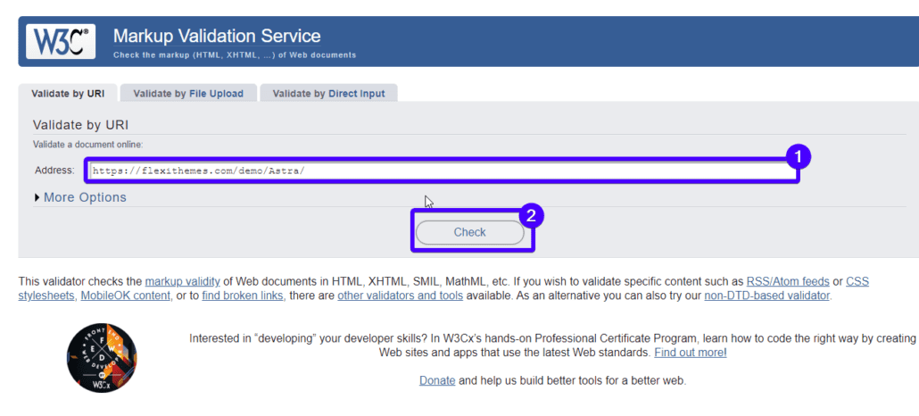 Markup Validation Service