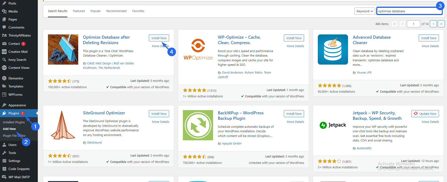 Add new plugins page