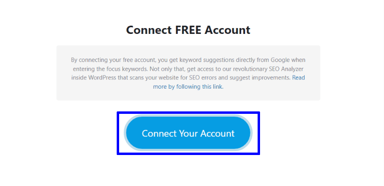 Click the Connect Your Account button