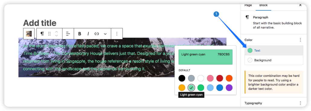 Change text color