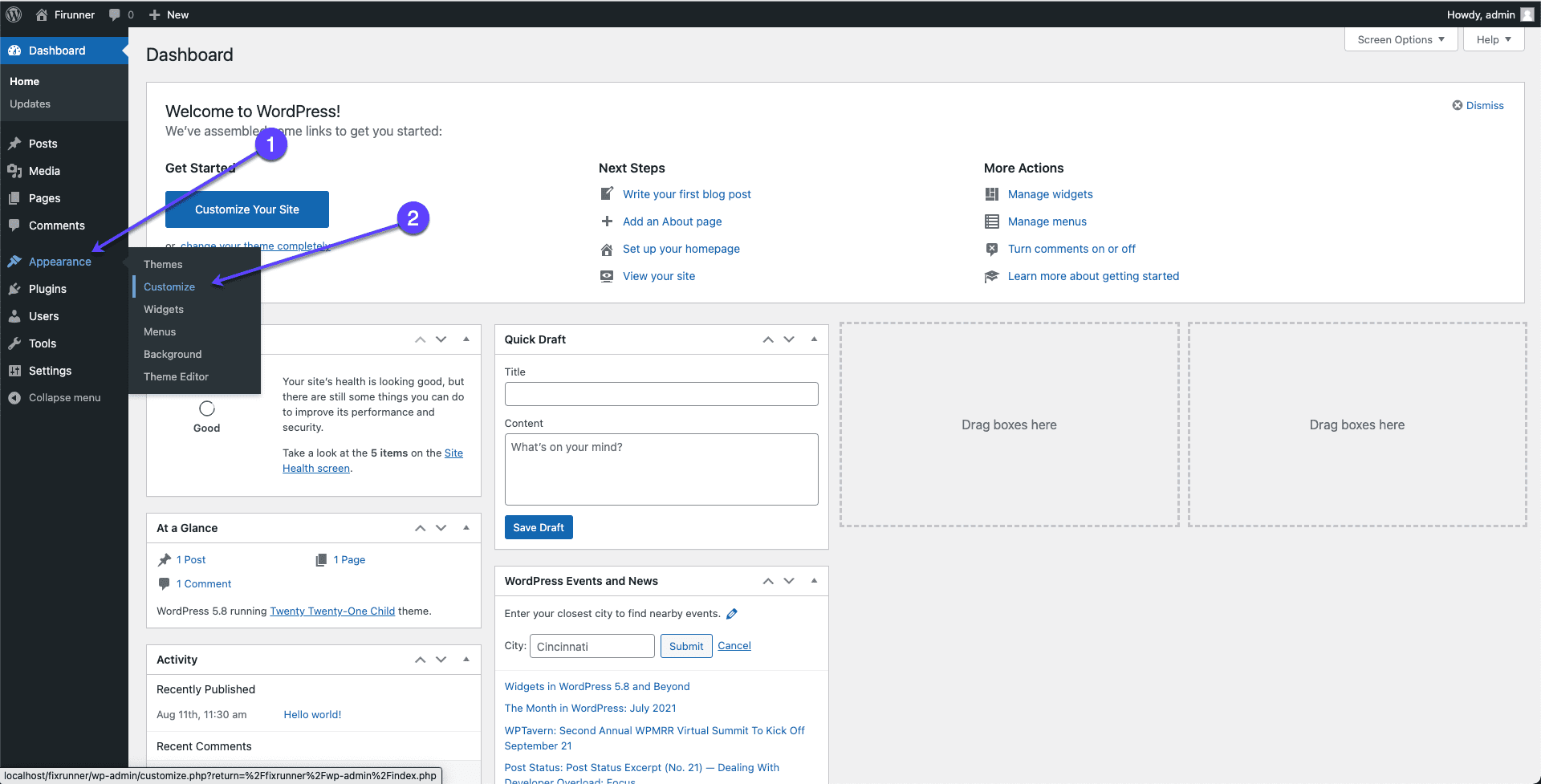 how to change font size in wordpress