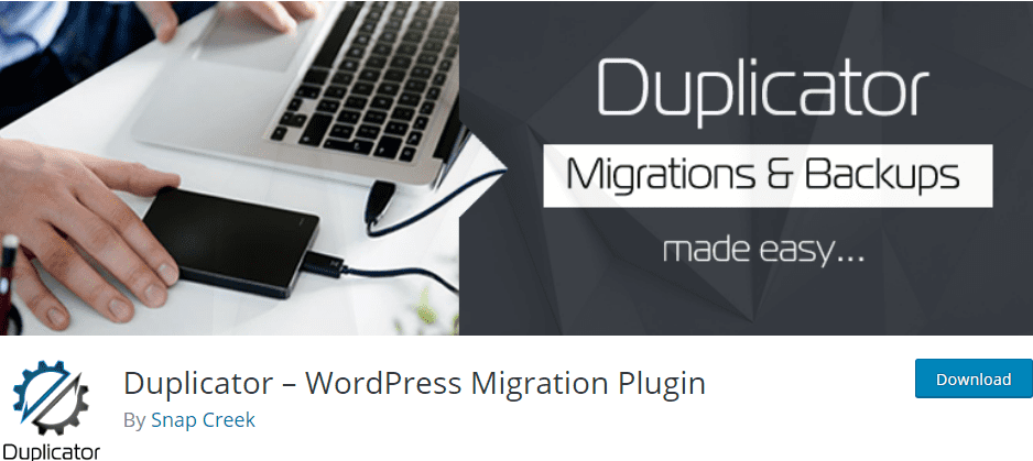 Duplicator plugin