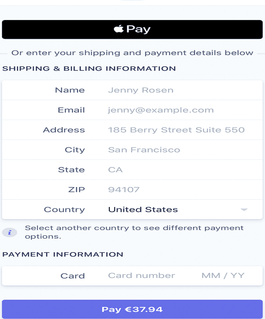 WooCommerce Apple Pay test payment