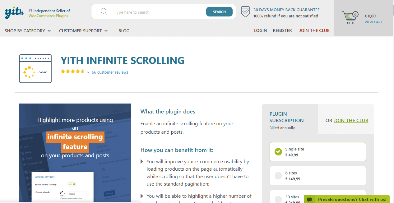 Yith Infinite Scrolling - WordPress Plugin