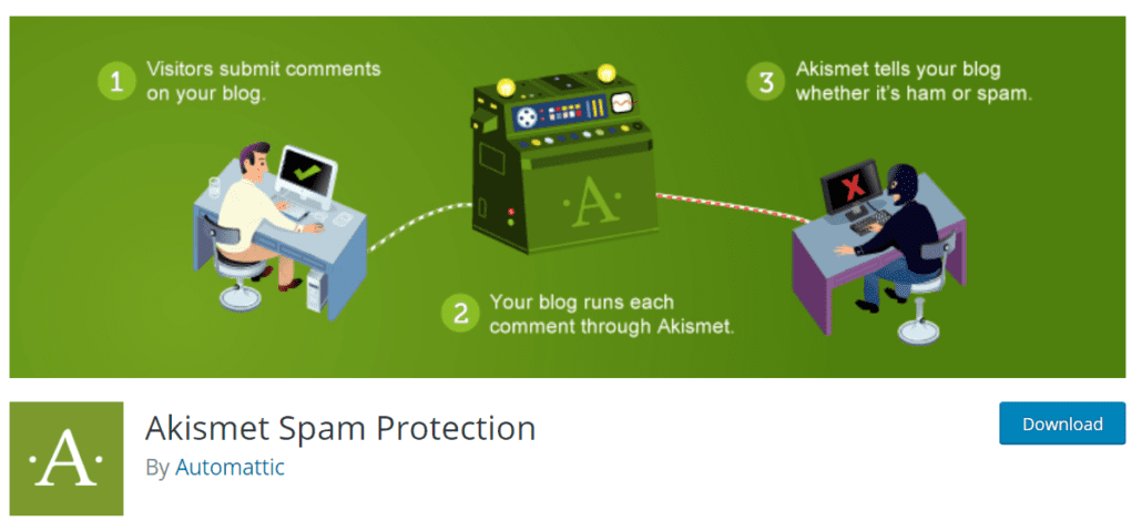 Akismet spam protection plugin