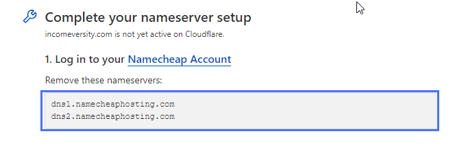 Complete nameserver setup
