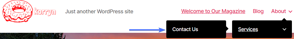 Sub-menu items - wordpress navigation menus