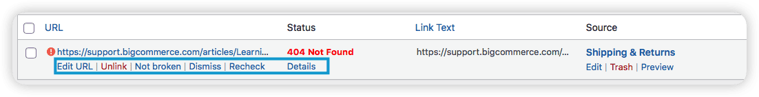 Repair faulty link