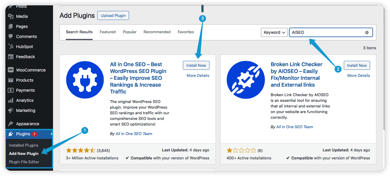 Search and install plugin