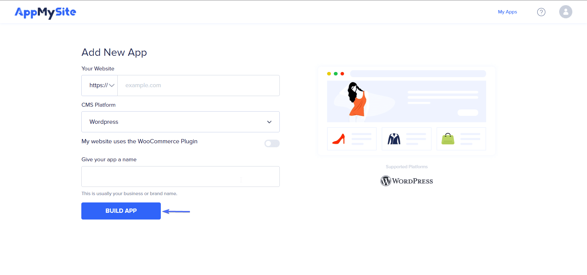 Build WordPress App
