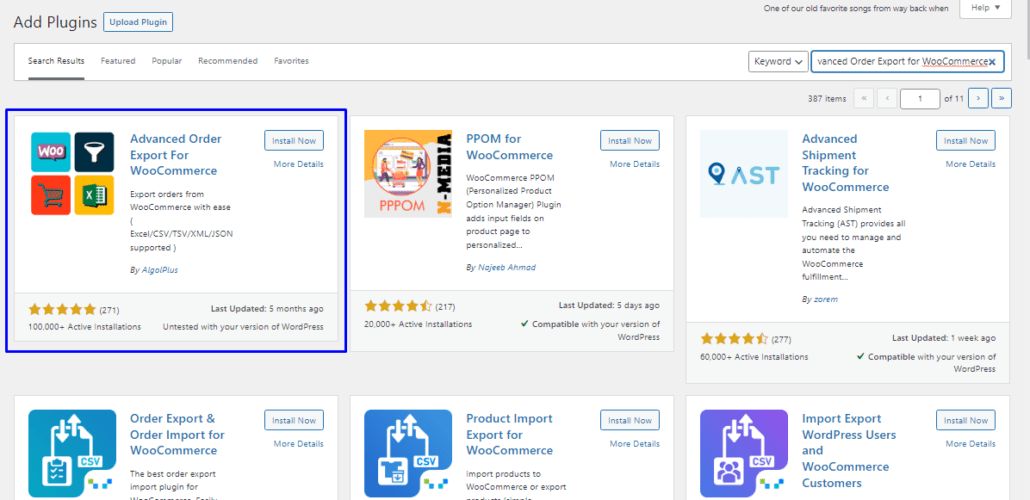 Add new Plugin's page