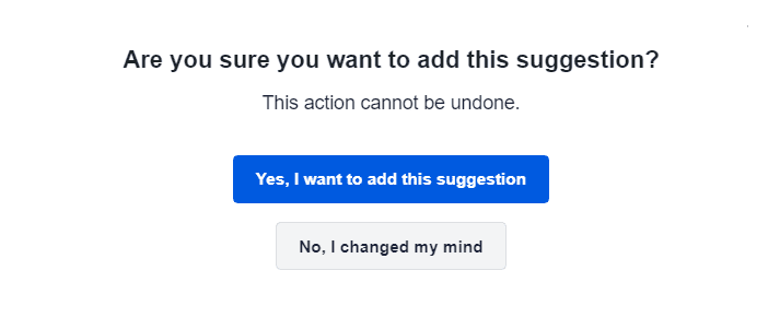 Prompt for confirmation