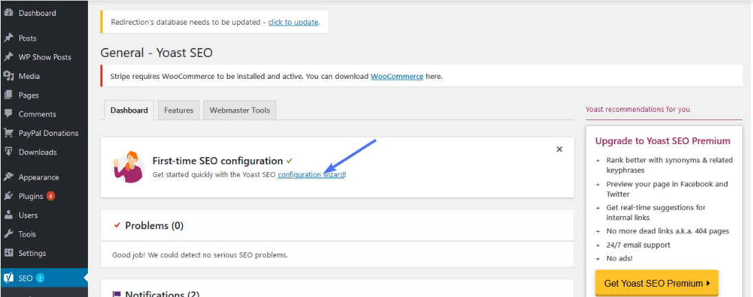 SEO Configuration wizard