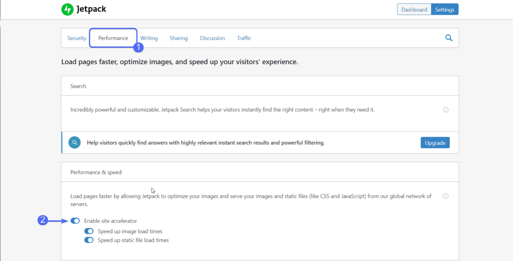 Click on performance tab