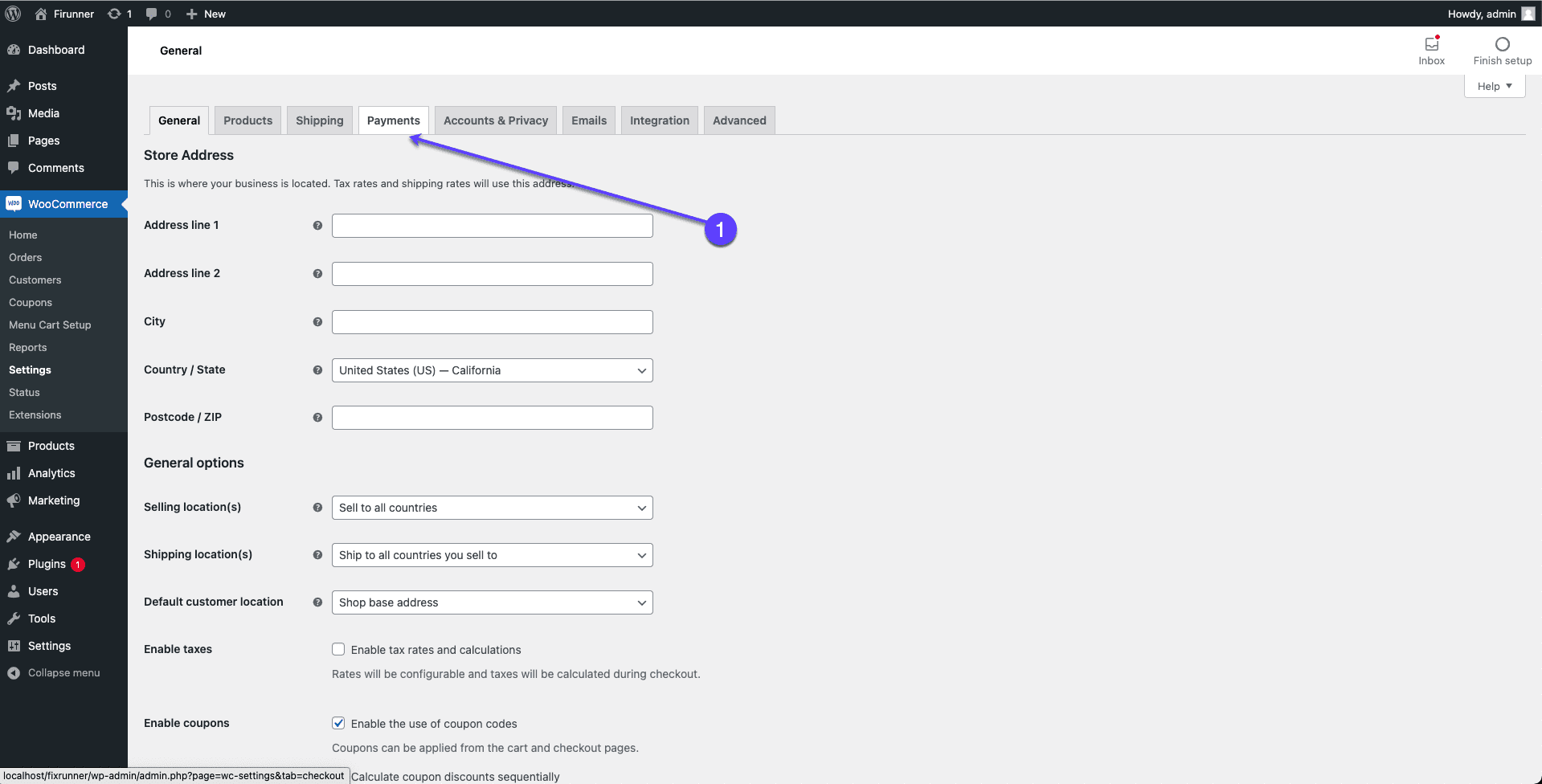 go to the paymment section - Recover abandoned cart in WooCommerce