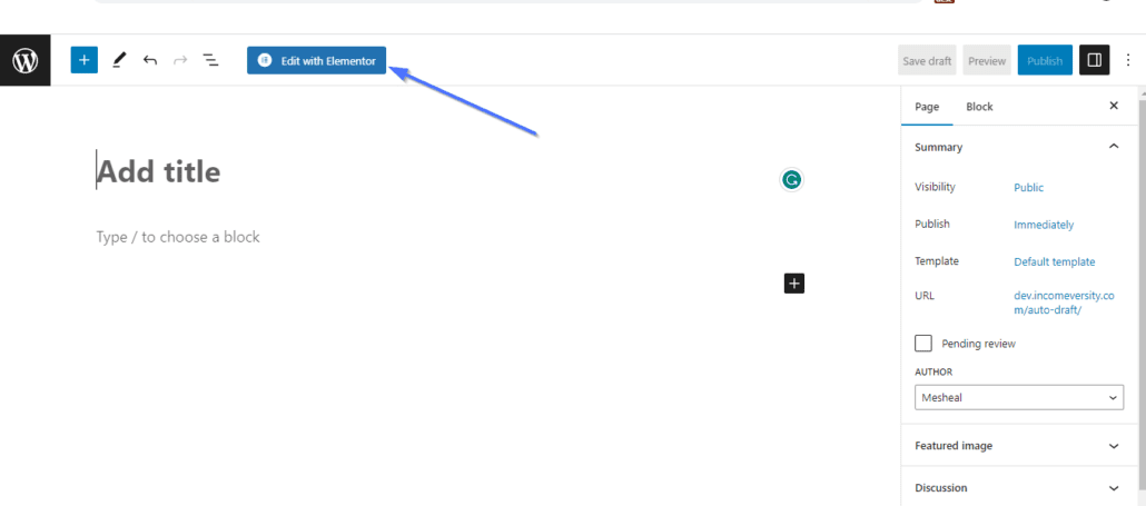 Edit with Elementor to add video background