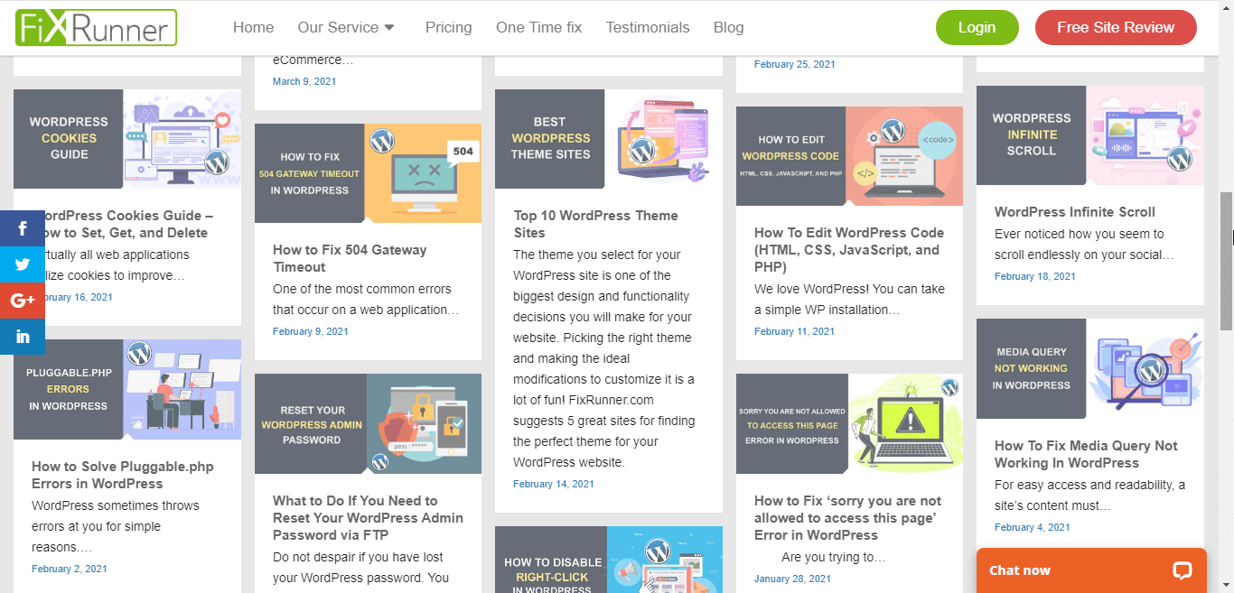 WordPress Excerpt displayed within site