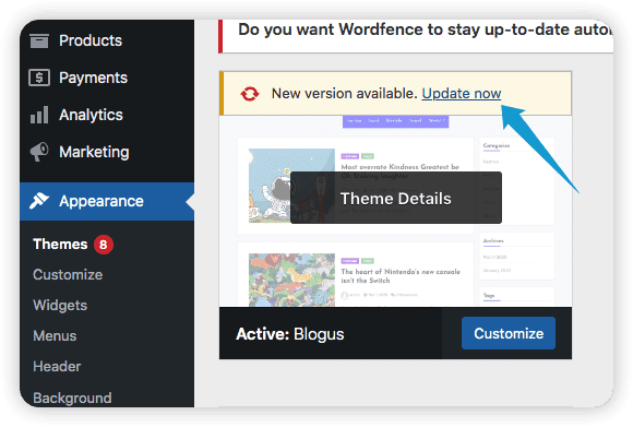 Update theme