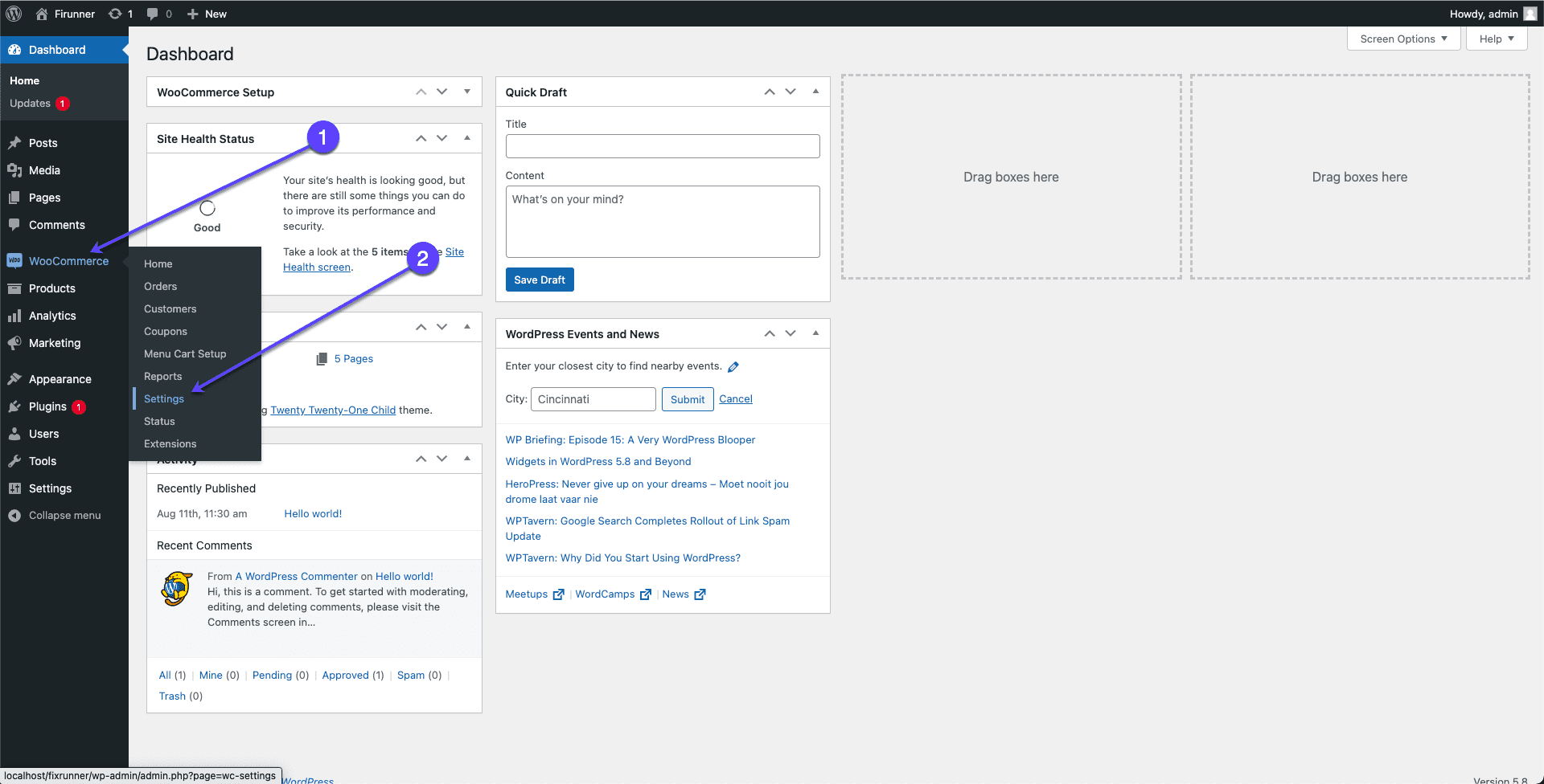 WooComerce Settings - Recover abandoned cart in WooCommerce