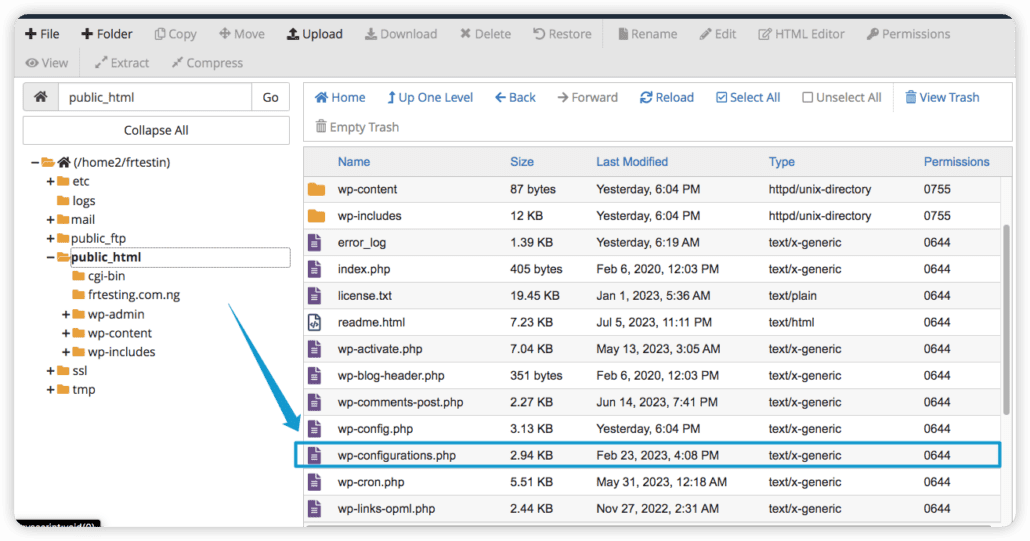 compromised wp config